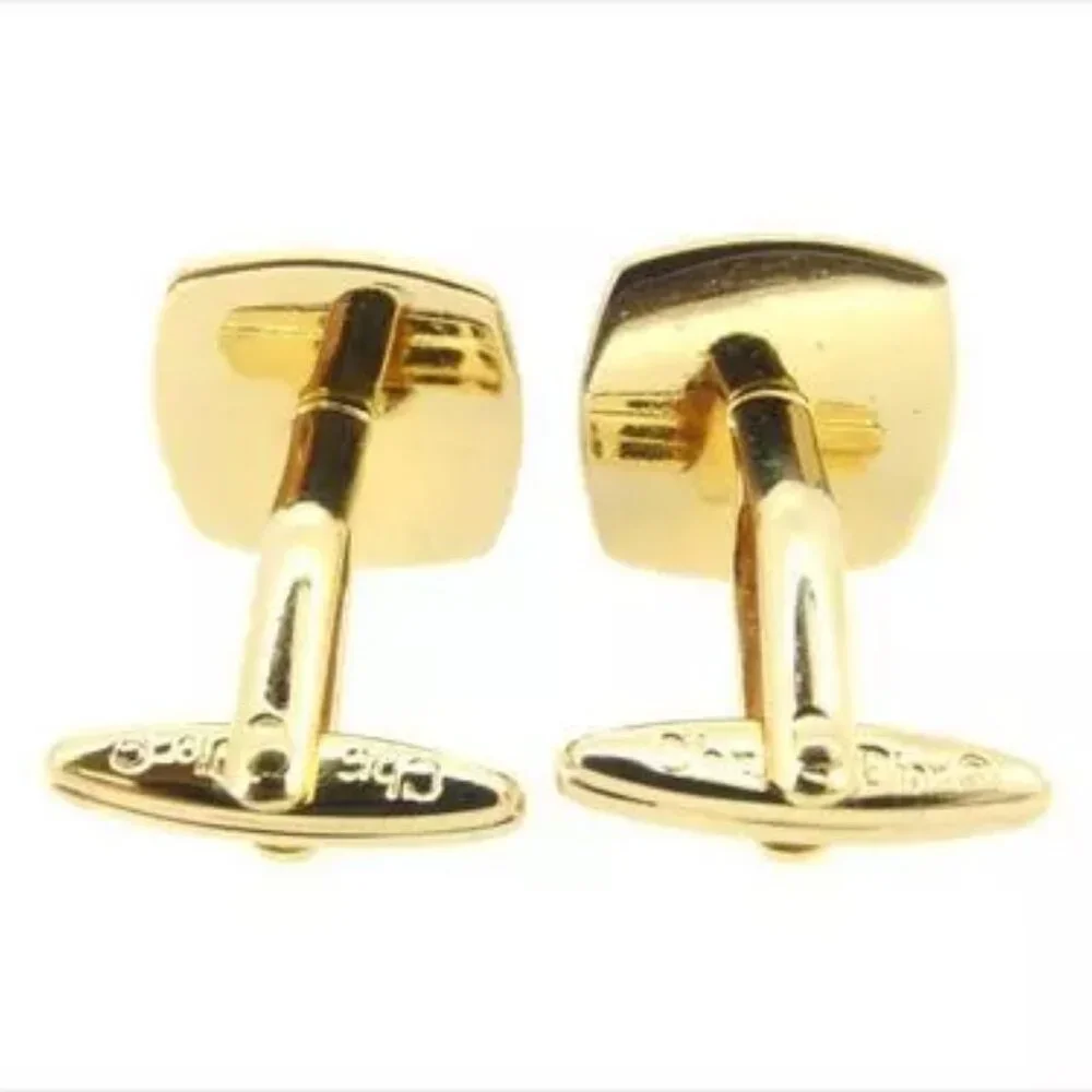 Dior cuffs Logo Gold Mens Authentic Used